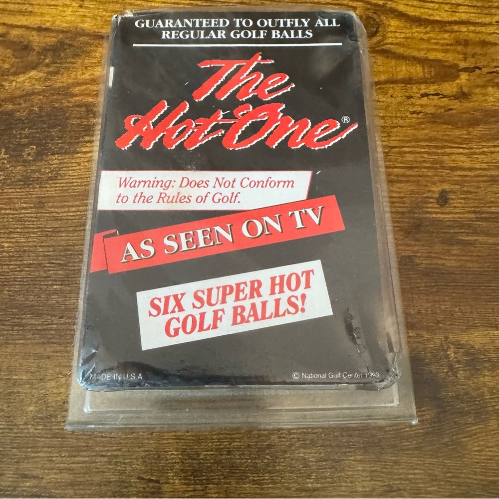 The Hot One Golf Balls 1993 As Seen on TV Banned USGA‎ Sealed 6 Pack